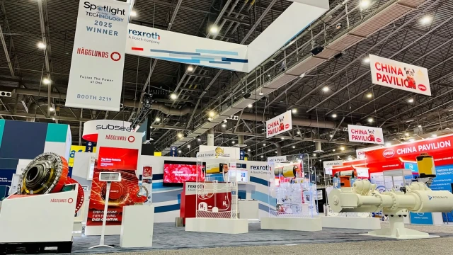 Boothtour by Bosch Rexroth at the Offshore Technology Conference 2025 in Houston, USA.