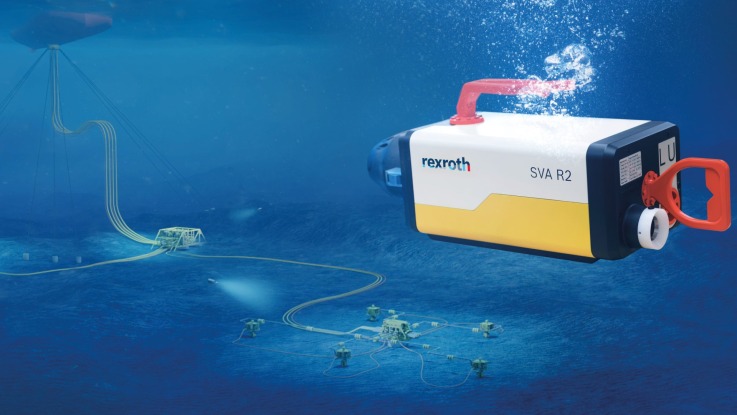 Picture shows the new Subsea Valve Actuator SVA R2 going to be applied to automate a Process Facility at deep sea.