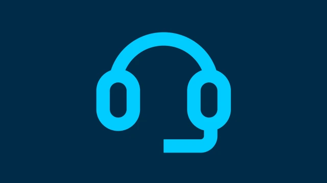 Headphones icon as a contact symbol
