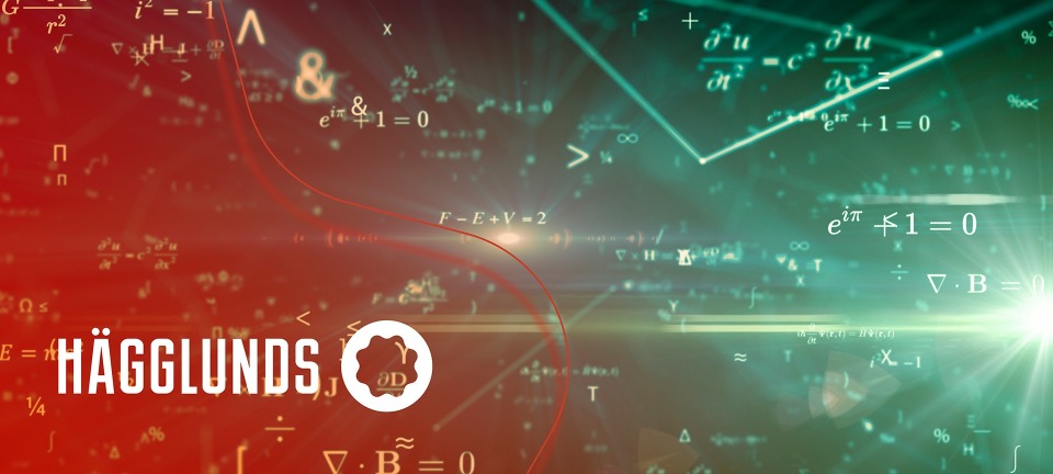Hägglunds Quantum ‑yhtälöitä punavihreällä taustalla