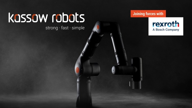 Teollisiin käyttökohteisiin tarkoitettuja Kassow Robots ‑cobotteja.