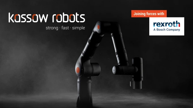 Kassow-robot i arbeid. Forener krefter med Bosch Rexroth.