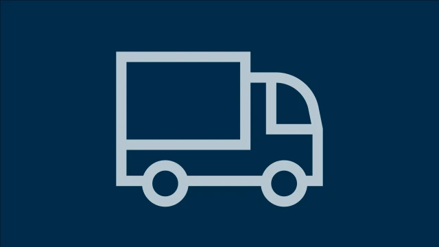 Truck symbol representing the logistics phases of a product life cycle.