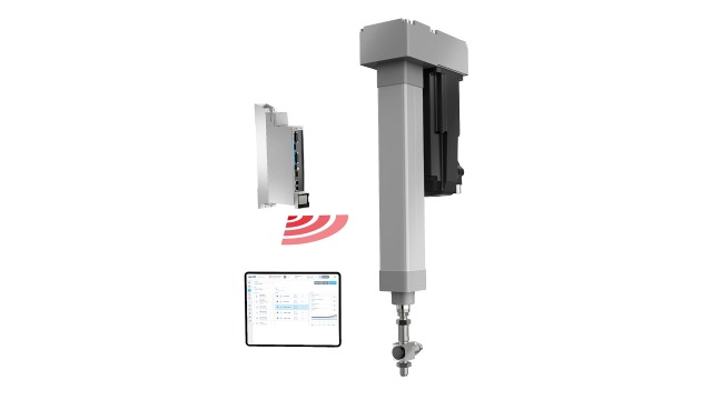 Factory Automation, Linear Motion Technology: SmartFuncitonKit is a system consisting of cylinder mechanics, regulator, control system and software to set up automatic program sequences for pressing and joining processes.