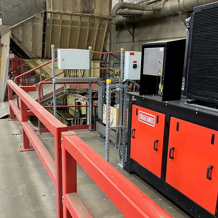 The drive system of the single-shaft shredder