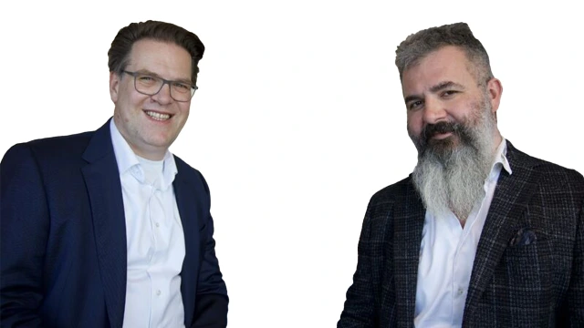Picture of our interview guests from HD Vision Systems, Dr. Christoph Garbe and Benedikt Karolus