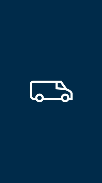 service icon with white stroke on dark blue background