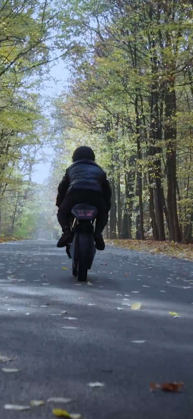 Mr Najork on motorbike