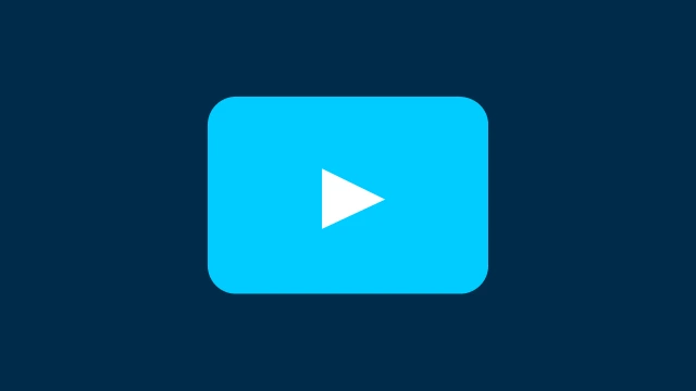 Play Video Icon in Blue