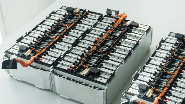 Battery pack with cables.