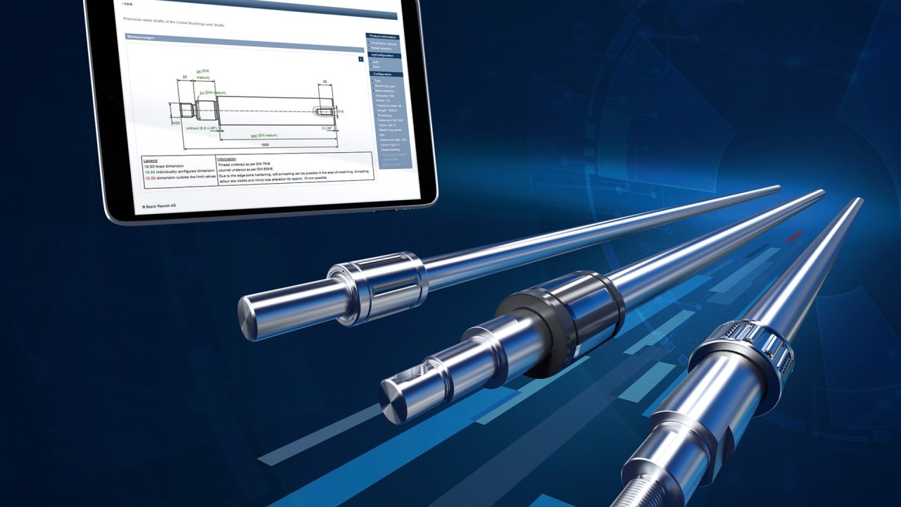 OnlineKonfigurator für PräzisionsStahlwellen Bosch Rexroth Deutschland