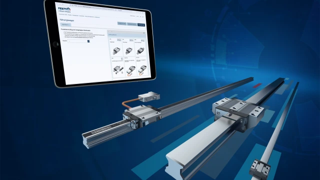 Online configurator for ball and roller rail systems from Bosch Rexroth