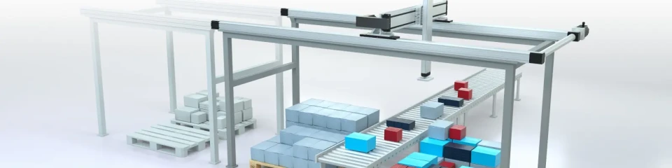 Efficient automation in logistics: Multi-axis systems integrated into a solution for flexibly loading and unloading pallets