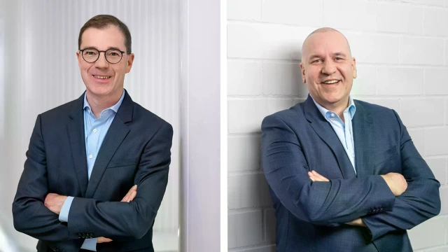 Vorstandsvorsitzender der Bosch Rexroth AG ab 1. März 2026: Dr. Jochen Peter (links); Konzentriert sich ab 1. März 2026 als Vorstandsmitglied auf die Entwicklung und Identifikation neuer Wachstumsfelder: Dr. Steffen Haack (rechts) 