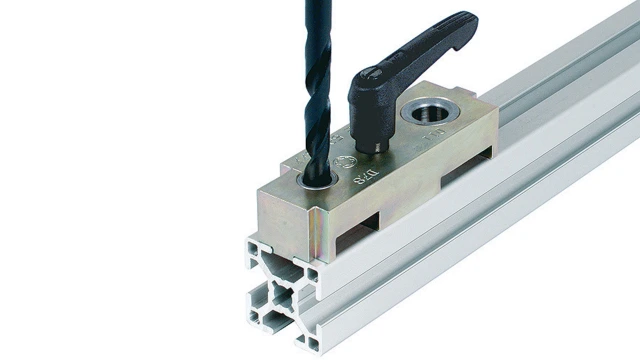 Drilling aid with drill from Bosch Rexroth