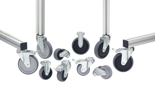 Selection of Bosch Rexroth feet and wheels