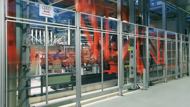 EcoSafe protective fence in automotive manufacturing