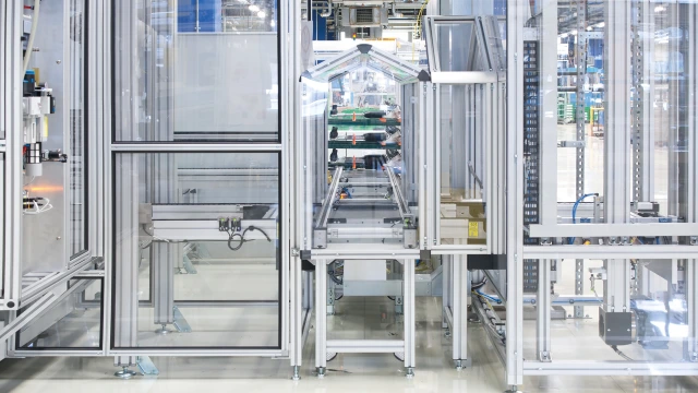 Bosch Rexroth application of conveyor system TS 2plus with electric lift