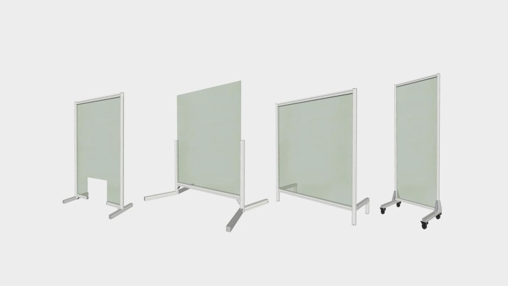 Four protective walls made of aluminum profiles from Bosch Rexroth for hygienic protection
