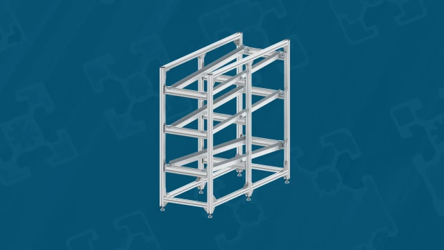 Rack made of aluminum profiles