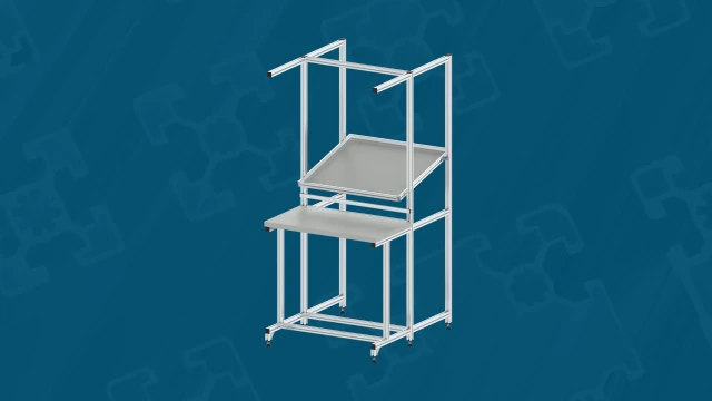 Workstation made of aluminum profiles