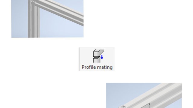 Το στιγμιότυπο οθόνης δείχνει τη λειτουργία «προσαρμογή μήκους» στο FRAMEpro CAD plug-in της Bosch Rexroth