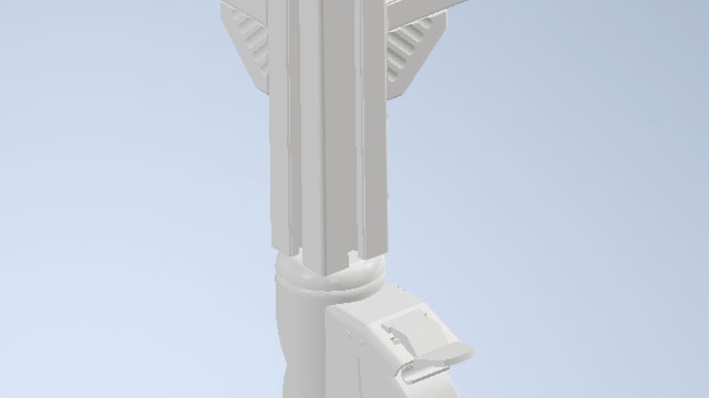 Snímek obrazovky znázorňuje funkci "upevnění válečku" v CAD zásuvném modulu FRAMEpro od společnosti Bosch Rexroth.