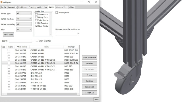 The FRAMEpro plug-in from Bosch Rexroth offers intelligent macros for automatically placing components.