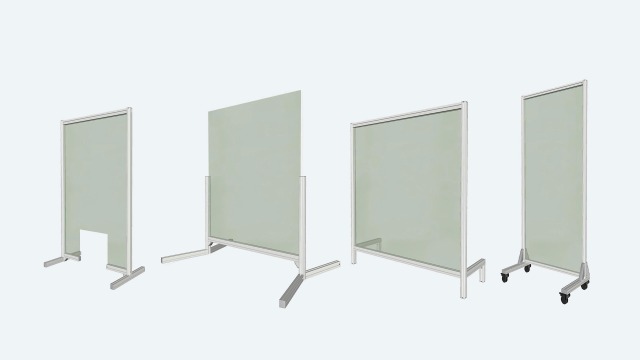 Protective partitions from aluminum profiles
