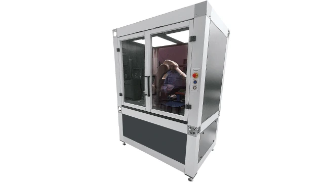 Cost-effective construction of a robotic cell with Bosch Rexroth aluminum profiles.