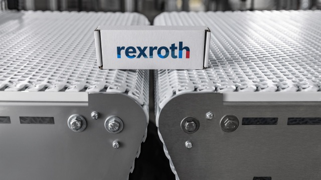 Bosch Rexroth box on the modular conveyor belt