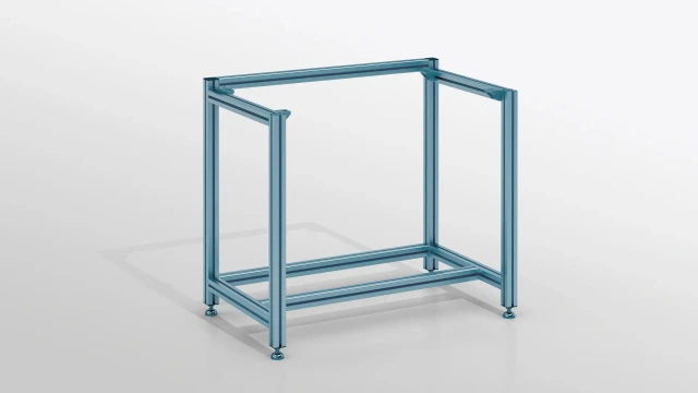 Aluminum frame with feet, free choice of table top