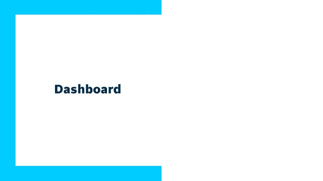 Interfaccia utente Dashboard della piattaforma di comunicazione interattiva ActiveCockpit di Bosch Rexroth