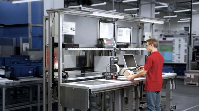 Man standing at workbench