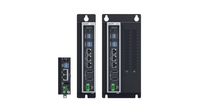 Illustrations of various industrial PCs from Bosch Rexroth.