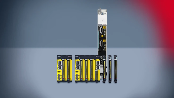 Figure of ctrlX Safety C.12 + C.15 + I/O safety module, drive with safety function 