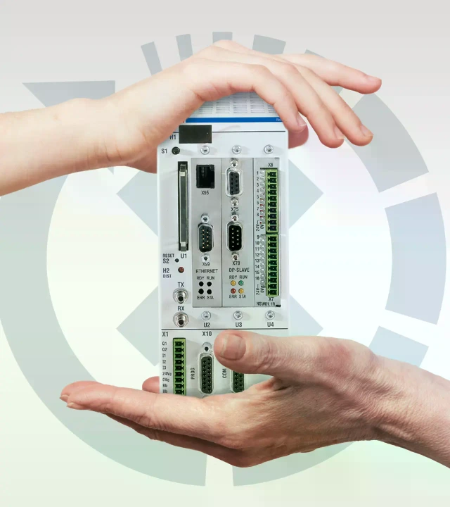 The picture shows the Remanufactured Products sticker from Bosch Rexroth against a dark blue background. The sticker shows the Rexroth logo in combination with the lettering "REMAN", which is surrounded by a green circle.