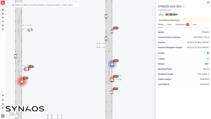 AGV-urile A-Mate de la K.Hartwall circulă într-un pavilion expozițional