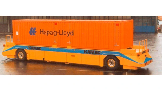 Sistema de transporte de contenedores sin conductor AGV