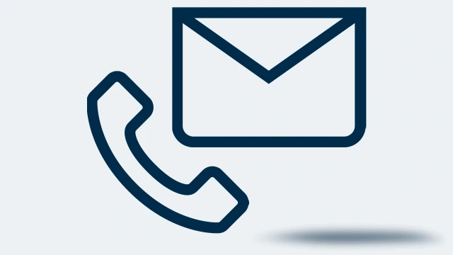 Biểu tượng của email và điện thoại 
