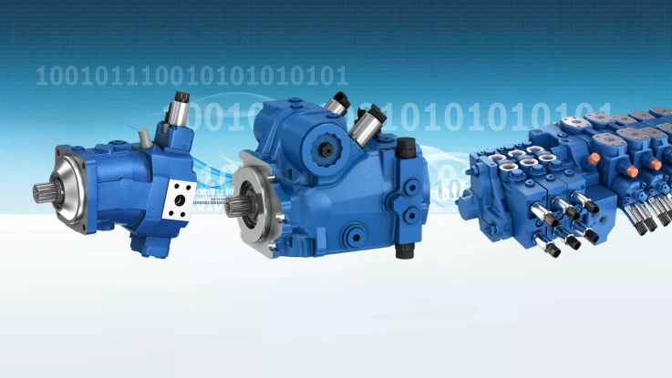 Bosch Rexroth Smart Hydraulik Komponenten mit Pumpen, Motoren und Steuerblöcken