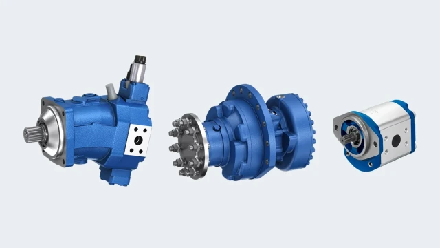 Axialkolbenmotor und Außenzahnradmotor von Bosch Rexroth