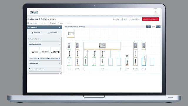 Zie hoe eenvoudig het is om te configureren met het bevestigingssysteemconfiguratieprogramma via de functie slepen en neerzetten.