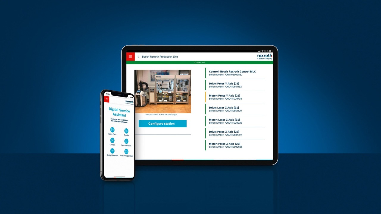 The Digital Service Assistant app on smartphone and tablet with tablet view