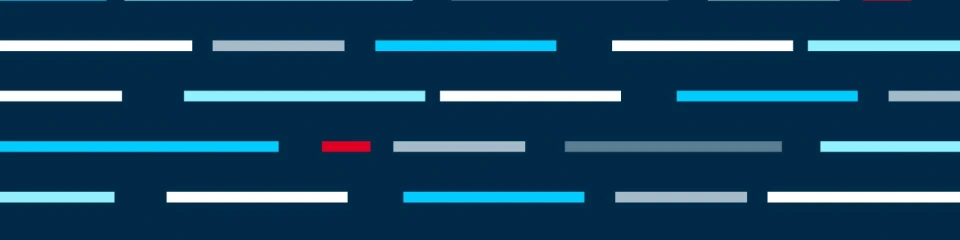 Bosch Rexroth logo - Blue and red line pattern on dark background.
