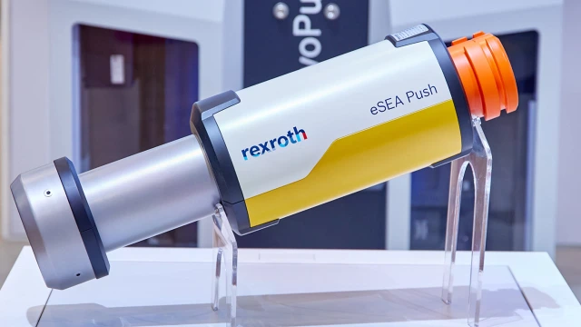 The picture shows a eSEA Push from Rexroth for subsea process valves