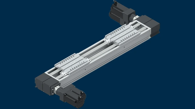 Compact module CKR280 with double belt drive and two table parts.