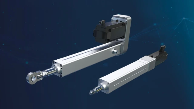 Δύο ηλεκτρομηχανικοί κύλινδροι Bosch Rexroth EMC.