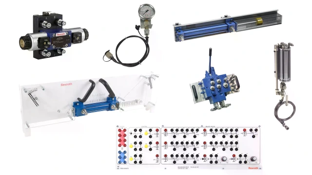 Display of a selection of available components and spare parts. 