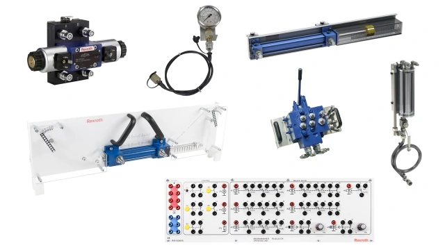 Display of a selection of available components and spare parts. 